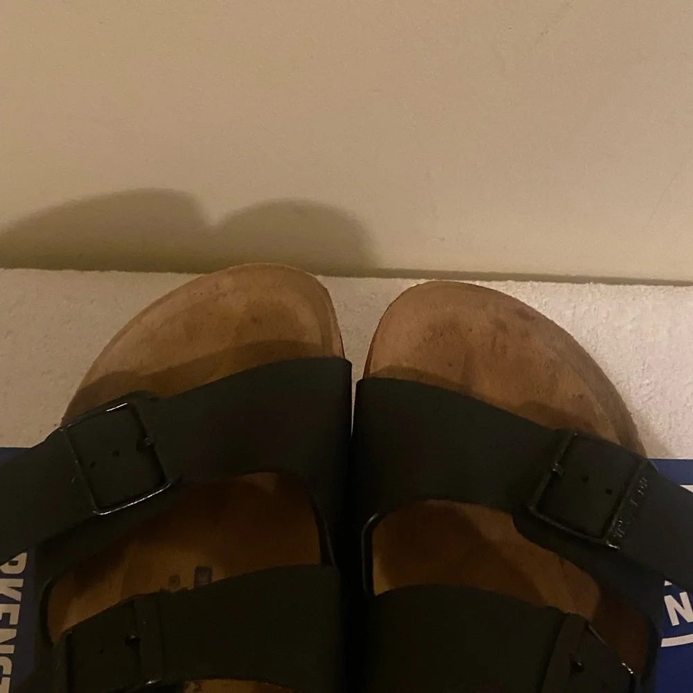 Birkenstock Unisex‎ Arizona Super Grip Birko-Flor Sandals Size M8.5/W10.5 Black - Picture 4 of 6